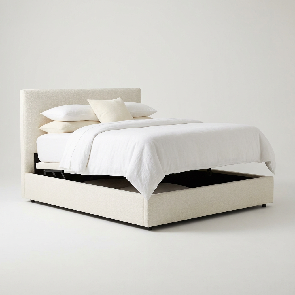 Haven Gas Lift Bed California Ivory