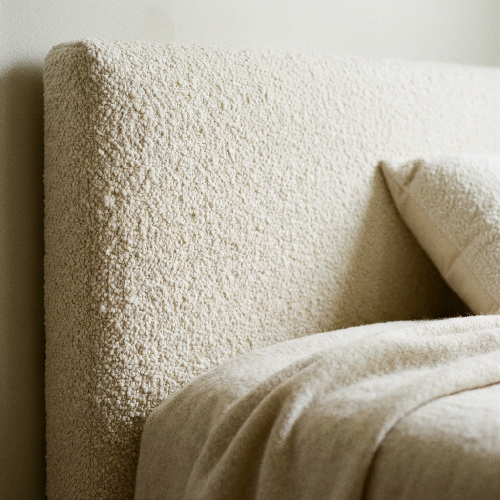 Maeve Boucle Bed Frame Ivory view 2