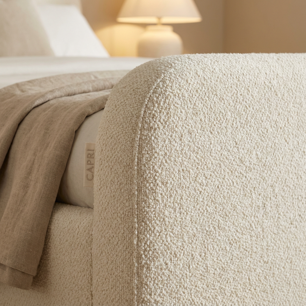 Capri Gas Lift Bed Boucle Ivory view 2