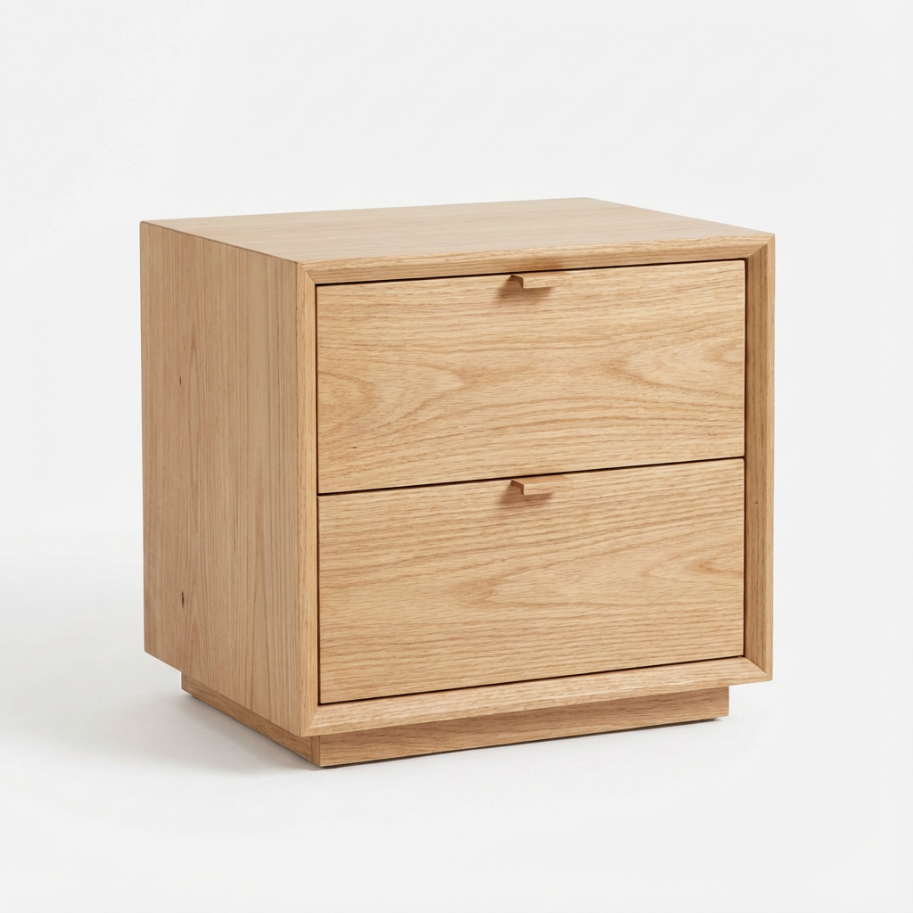 Bellambi Natural Messmate Bedside Table - 2 Drawer