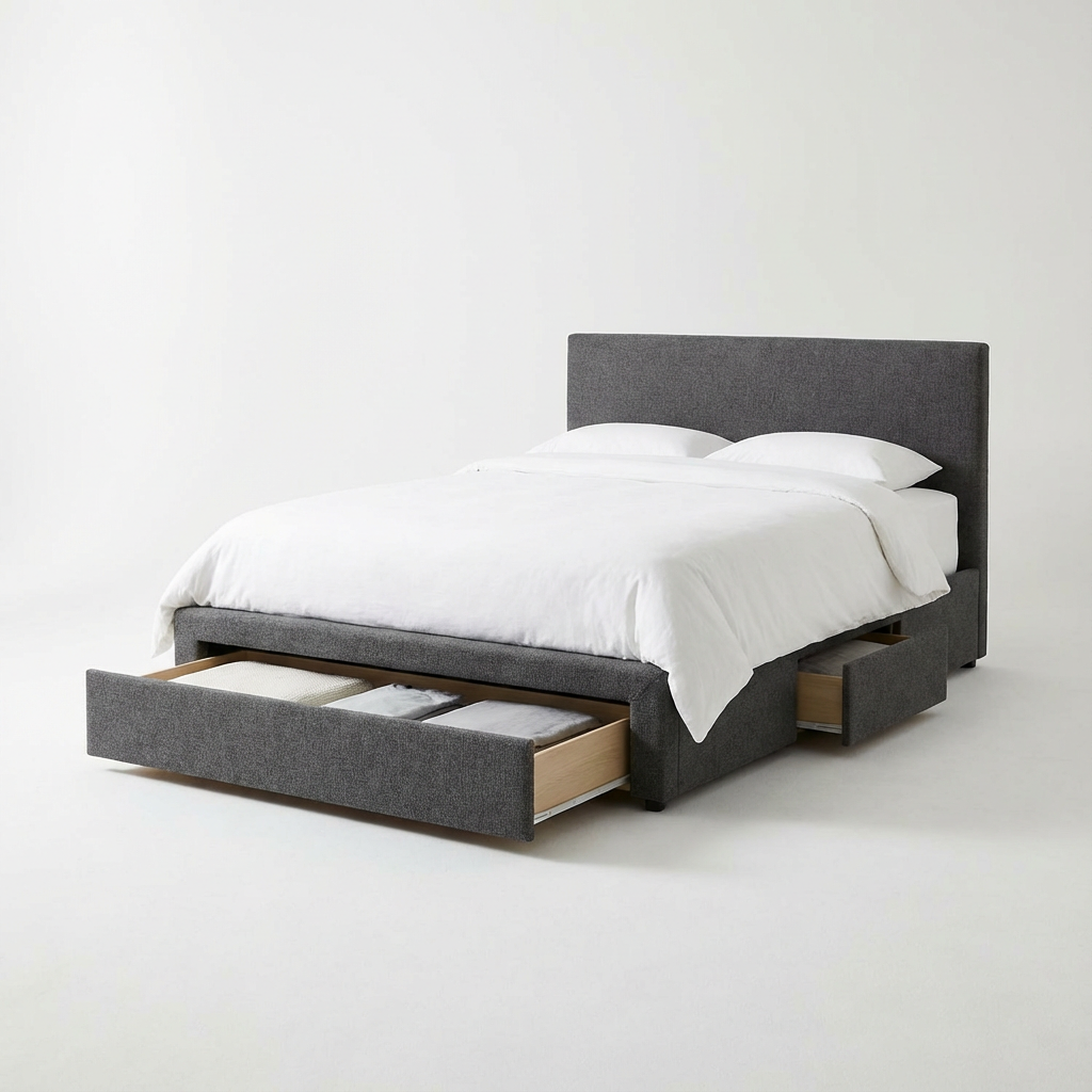 Mode Storage Bed Base Charcoal
