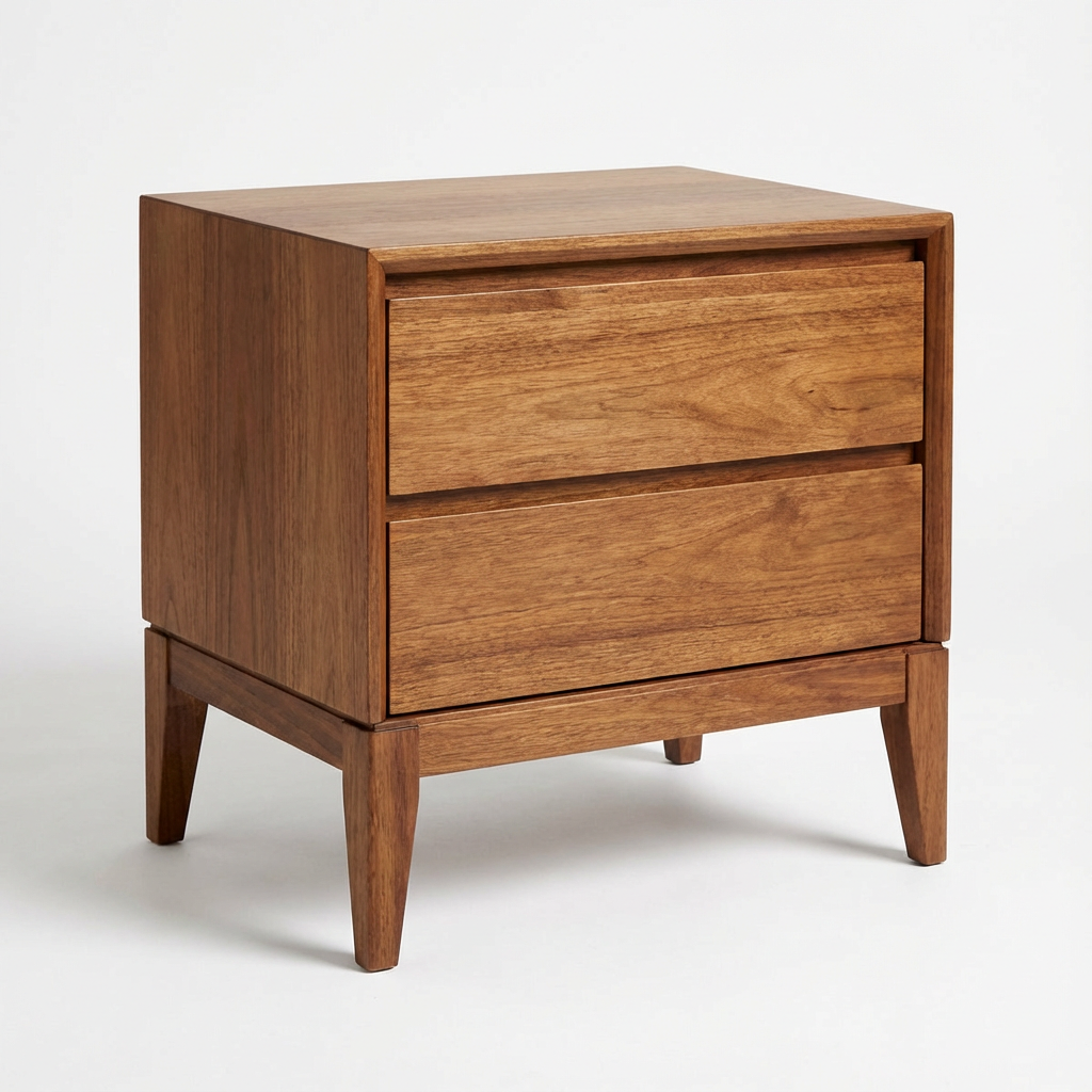 Croft Australian Blackwood Bedside Table - 2 Drawer