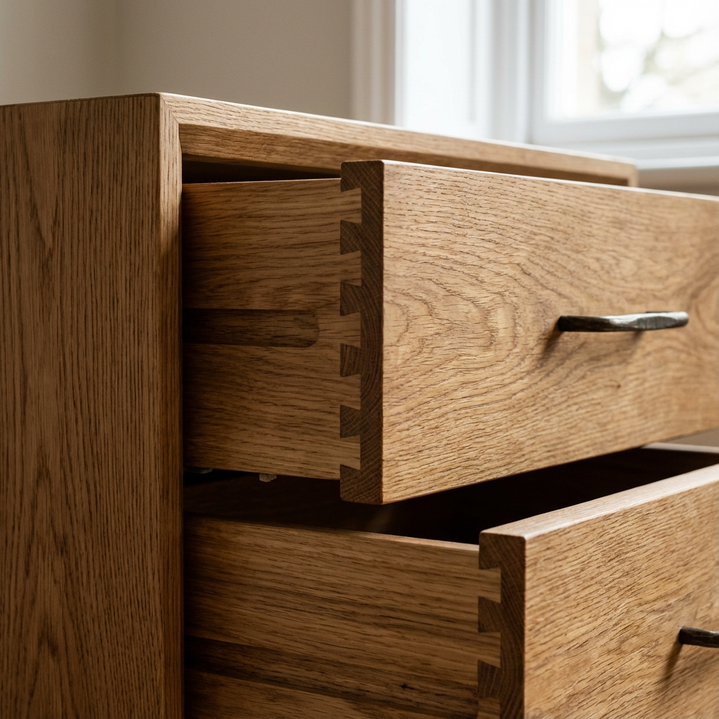 Tulum Mango Wood and Rattan Bedside Table - 1 Drawer view 2