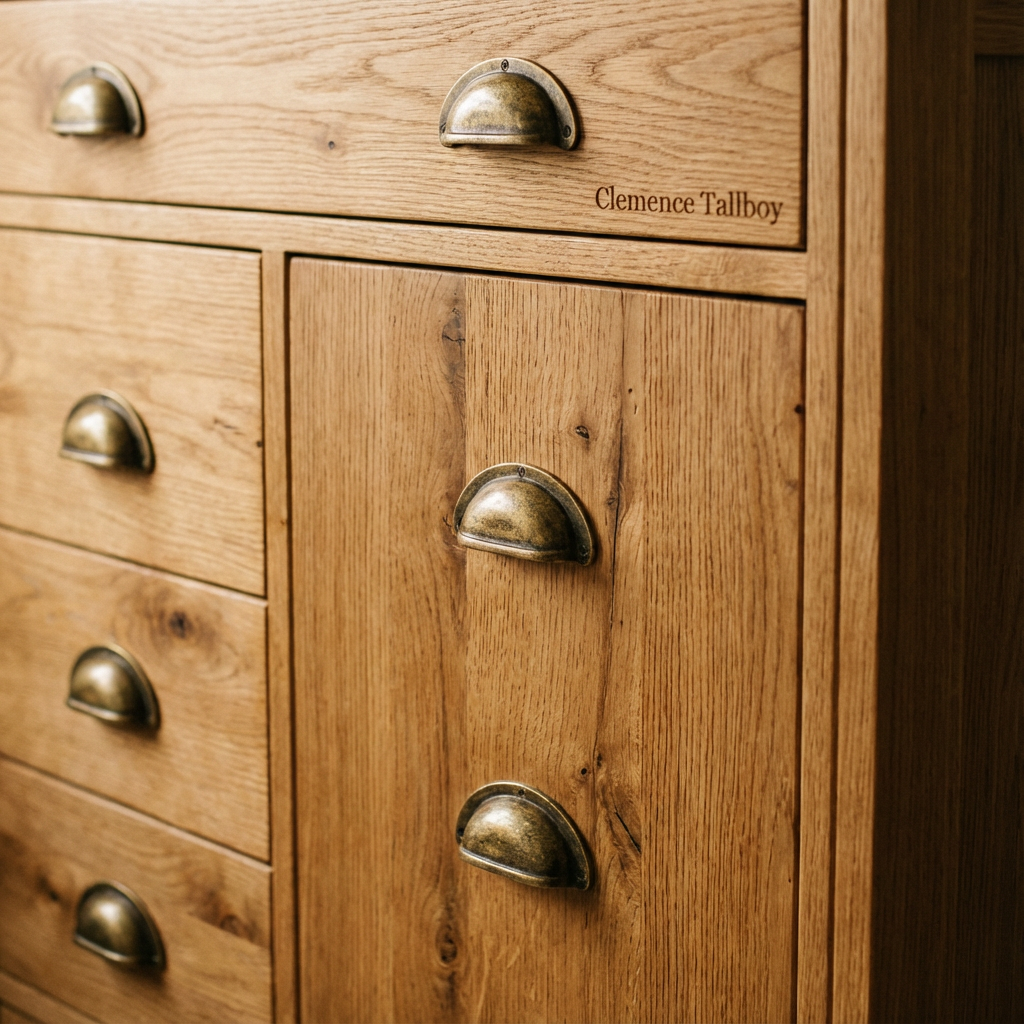 Tulum Mango Wood and Rattan Bedside Table - 2 Drawer view 2