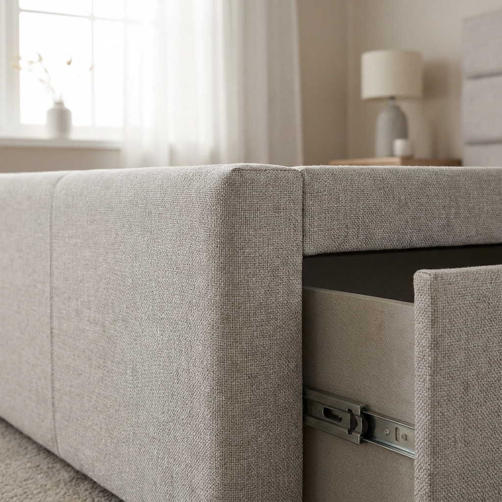 Mode Storage Bed Base Light Grey view 2