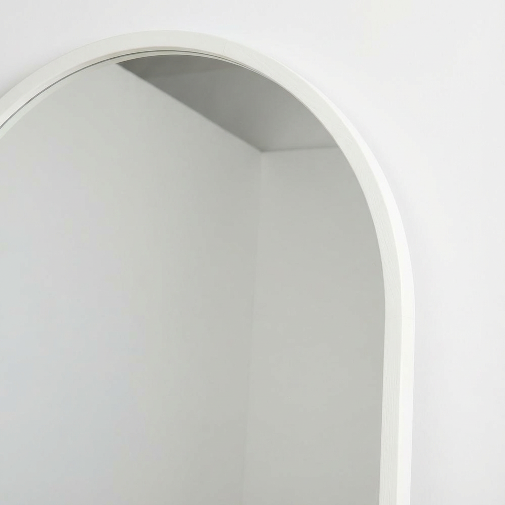 Mansour Arched Floor Mirror White - 80cm x 180cm view 2