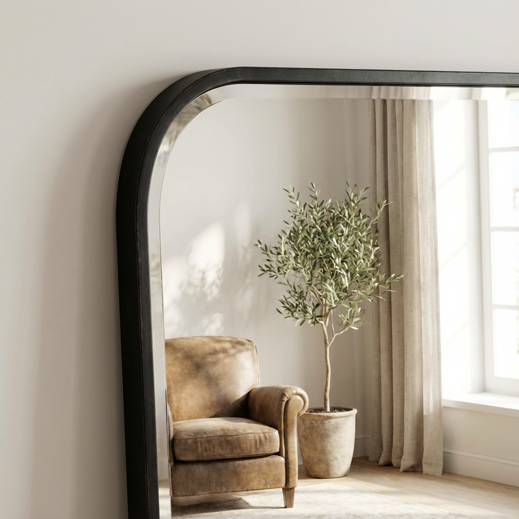 Mansour Arched Floor Mirror (Large) Black - 140cm x 215cm view 2