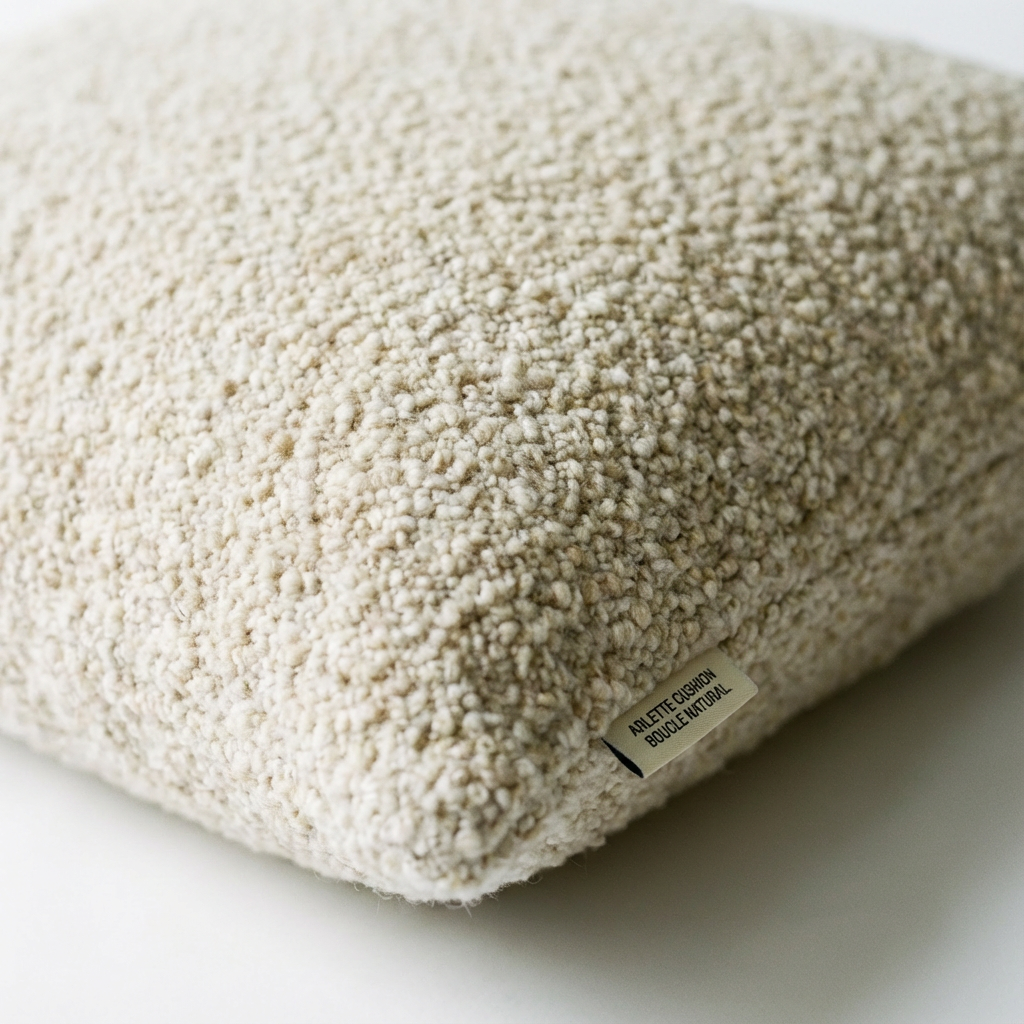 Arlette Cushion Boucle Natural - 50cm x 50cm view 2
