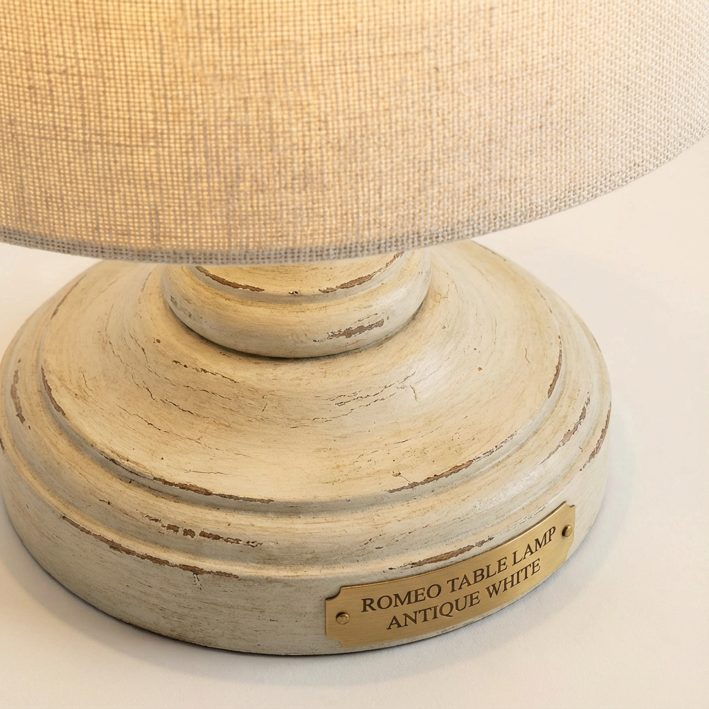 Romeo Table Lamp Antique White view 2