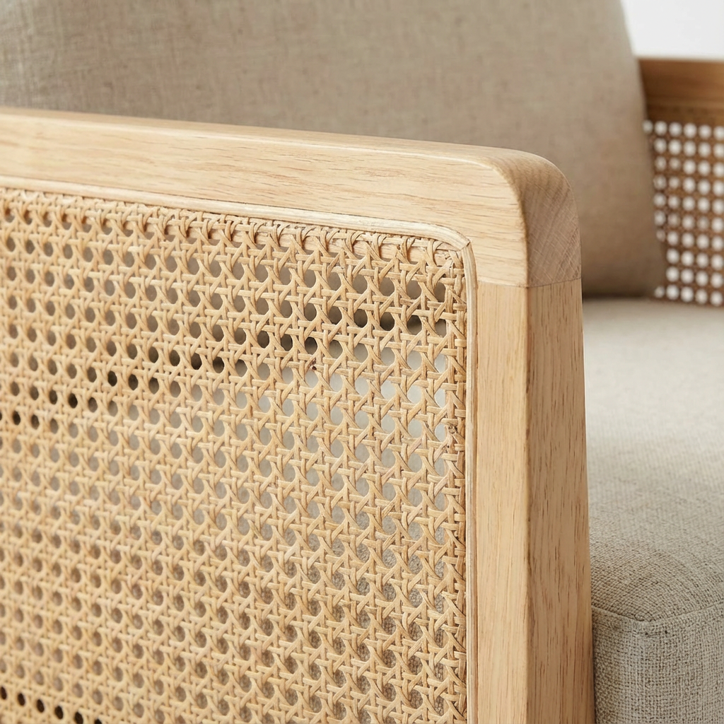 Azul Accent Chair Natural and Rattan view 2