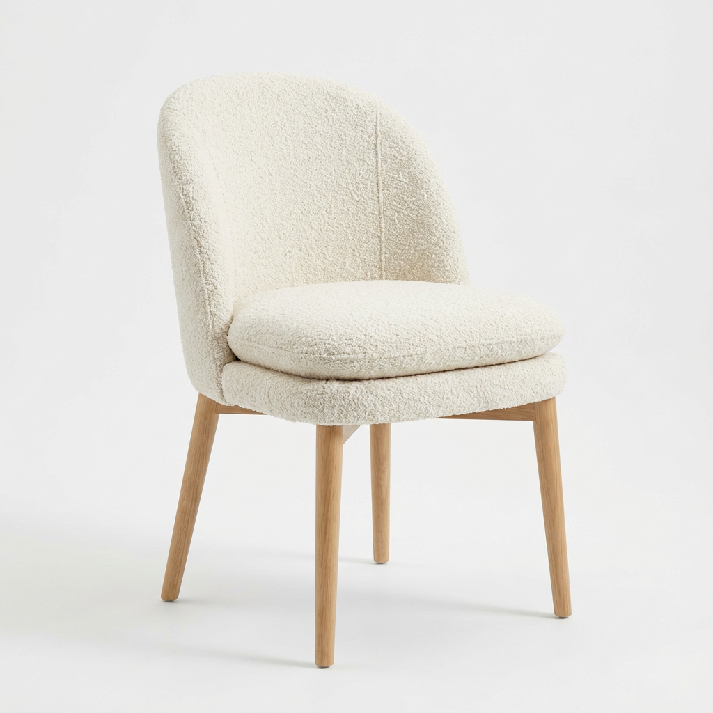 Booker Dining Chair Boucle Ivory