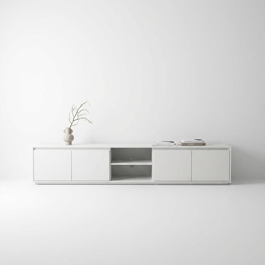 Balmain TV Unit White - 228cm