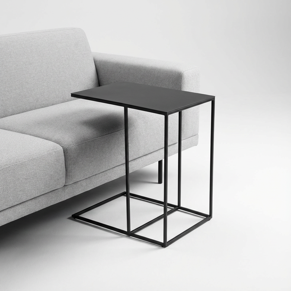Slim Sofa Table Black