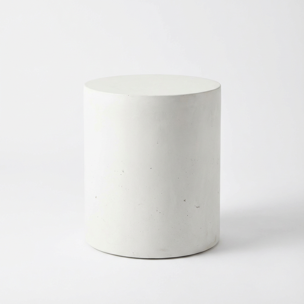 Mara White Concrete Side Table