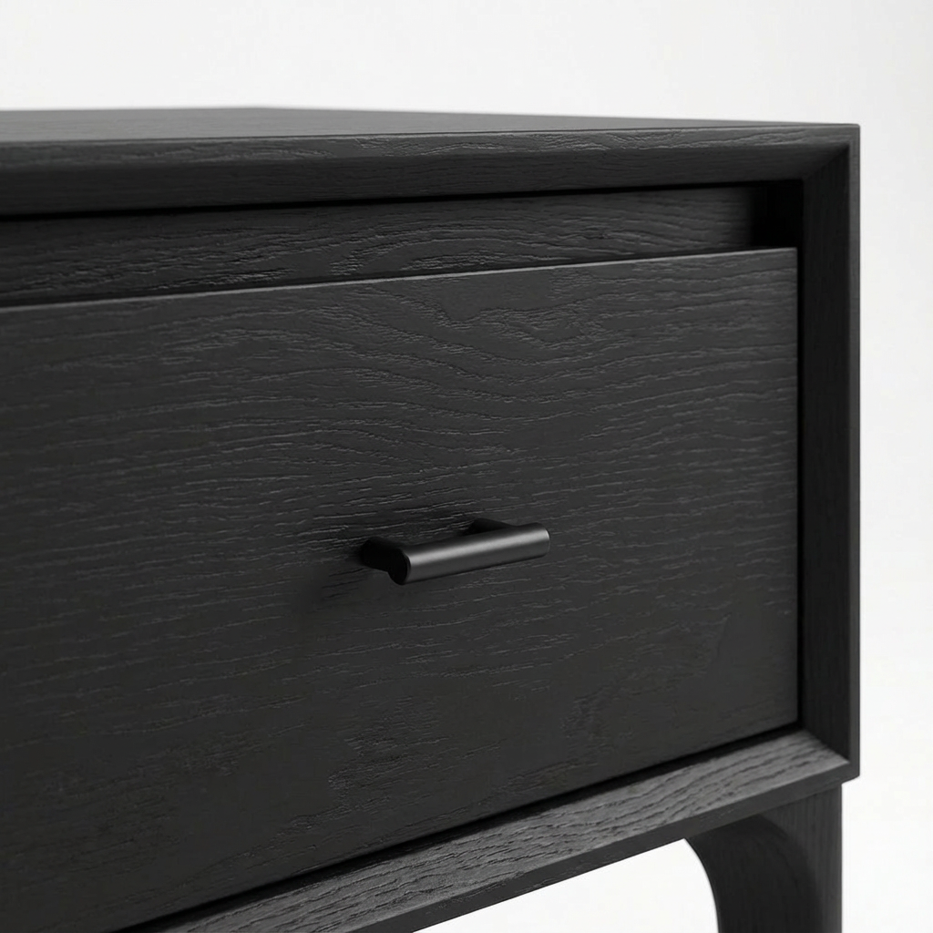 Balmain Side Table Black - 1 Drawer view 2