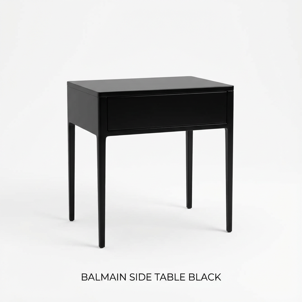 Balmain Side Table Black - 1 Drawer