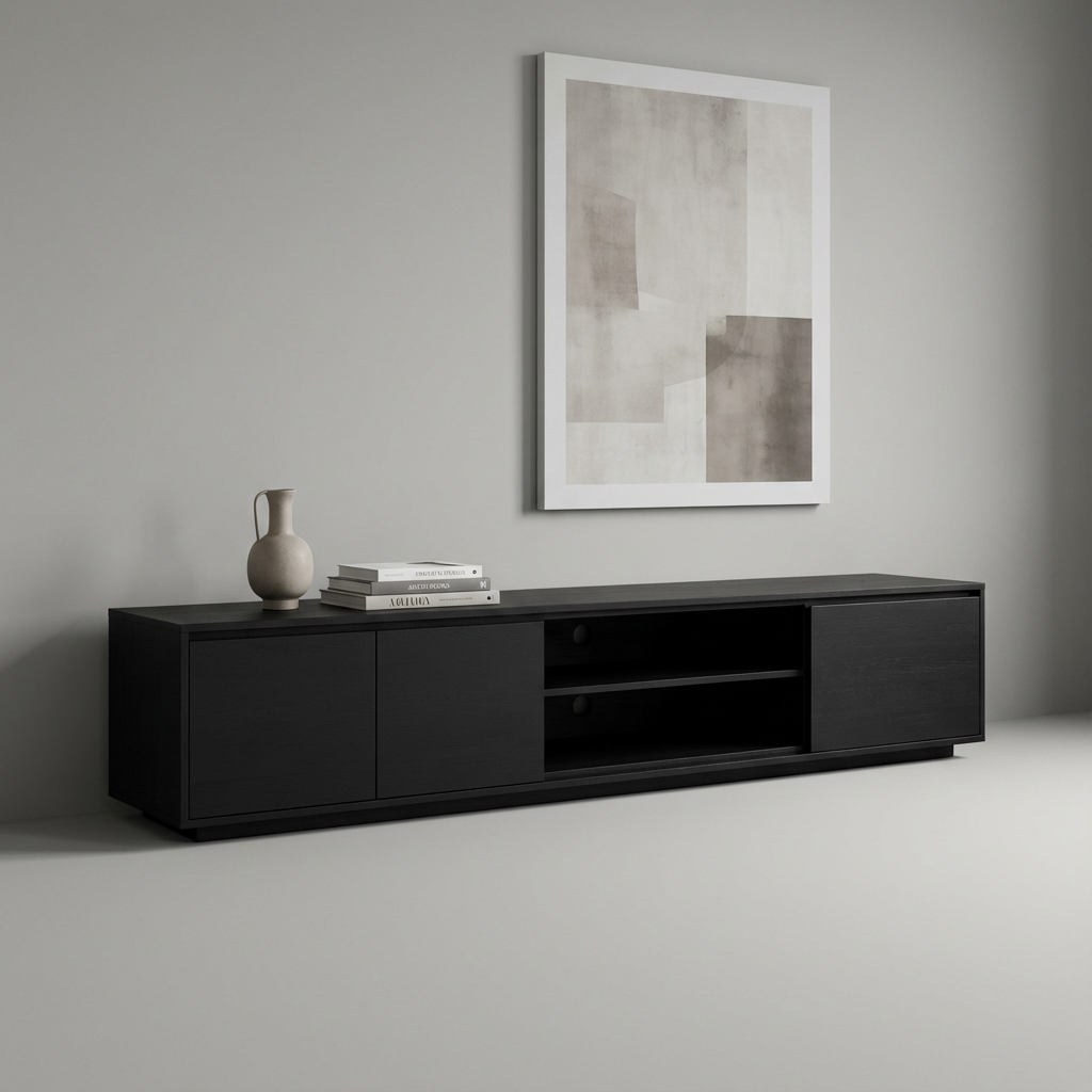 Balmain TV Unit Black - 228cm