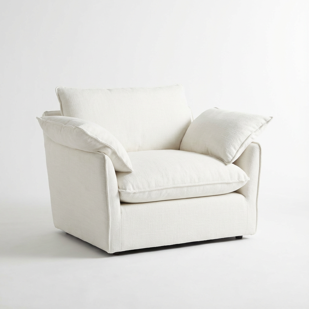 Como Linen Darling Chair White