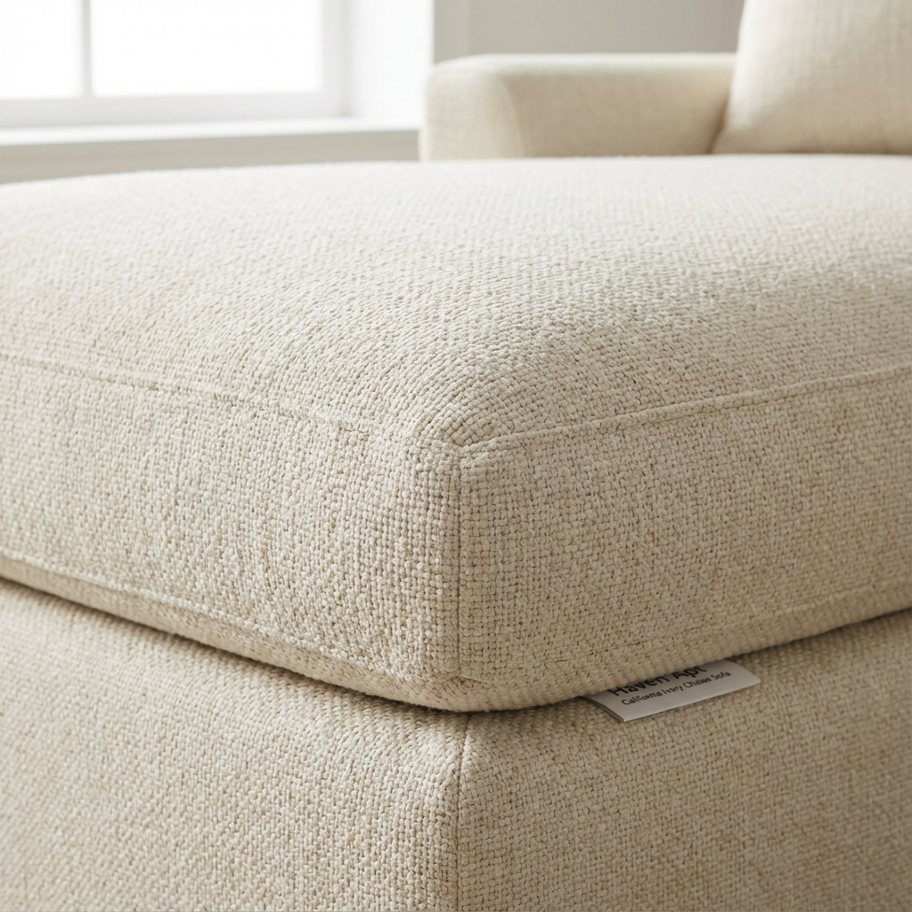 Haven Apt California Ivory Chaise Sofa view 2