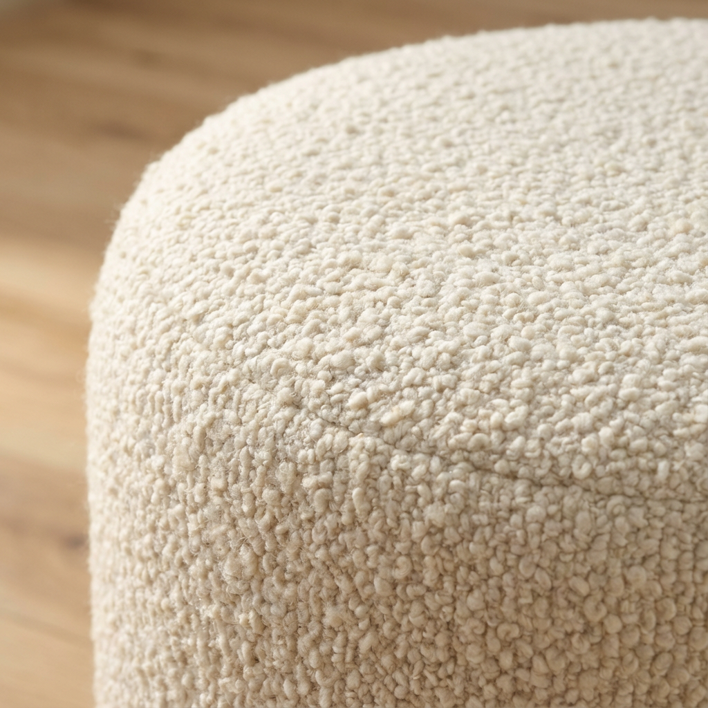 Bolo Boucle Ivory Ottoman view 2