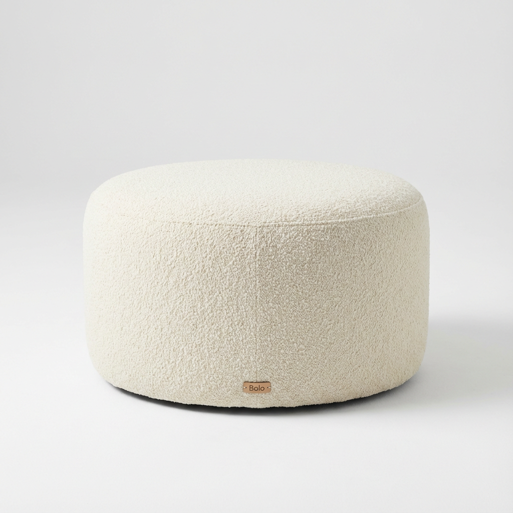Bolo Boucle Ivory Ottoman