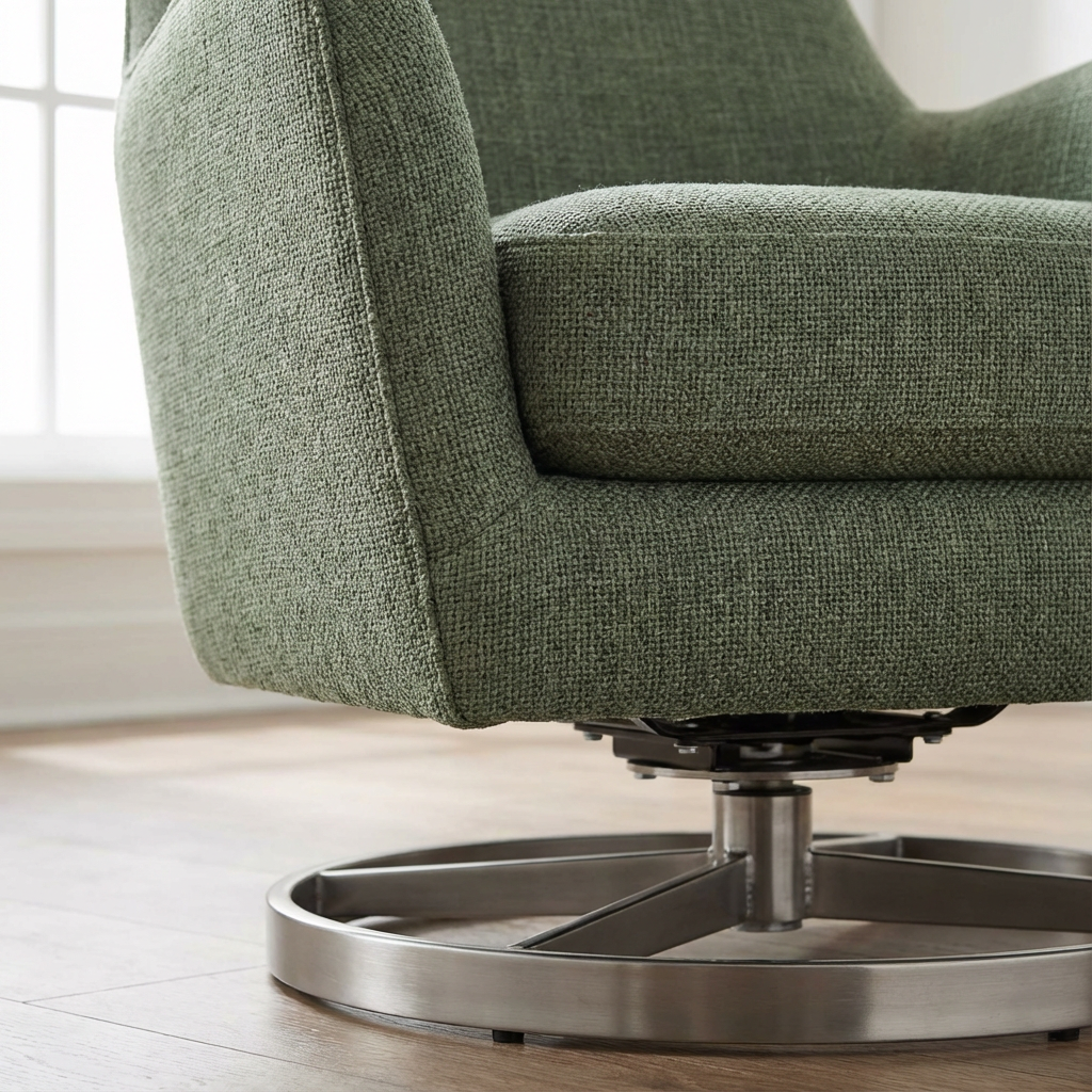 Decker Muse Forest Tea Green Swivel Chair view 2