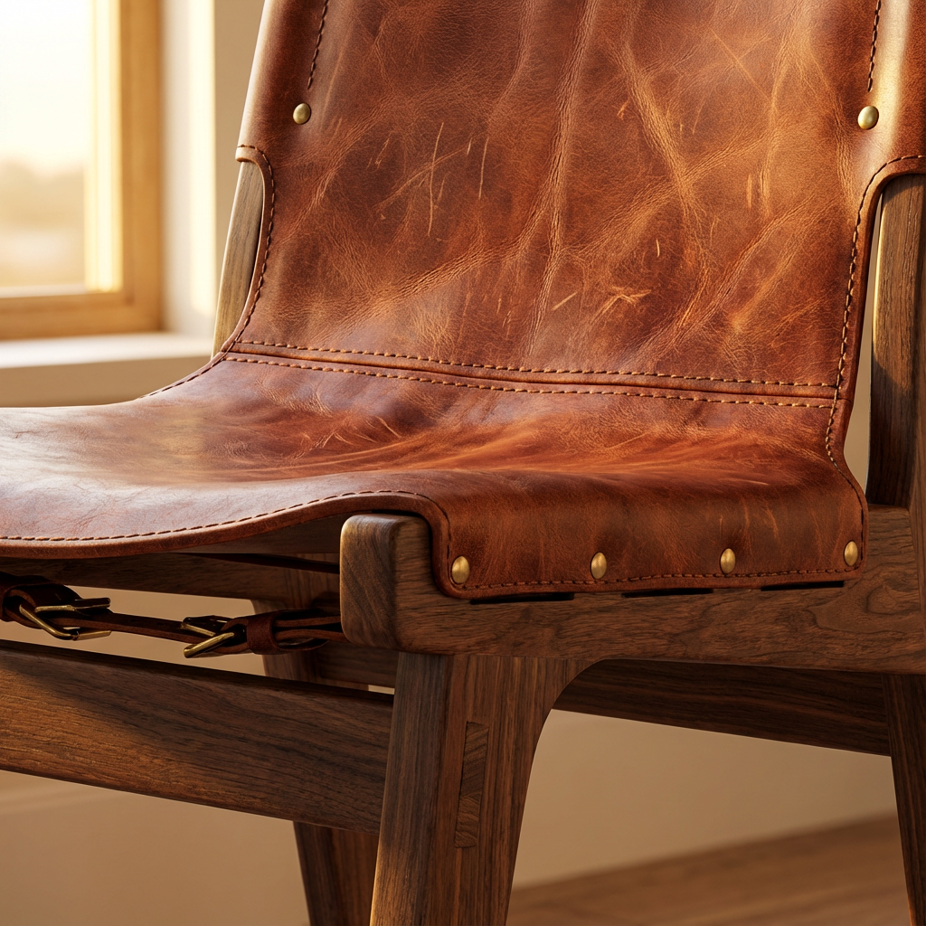 Montana Saddle Accent Chair Rust view 2