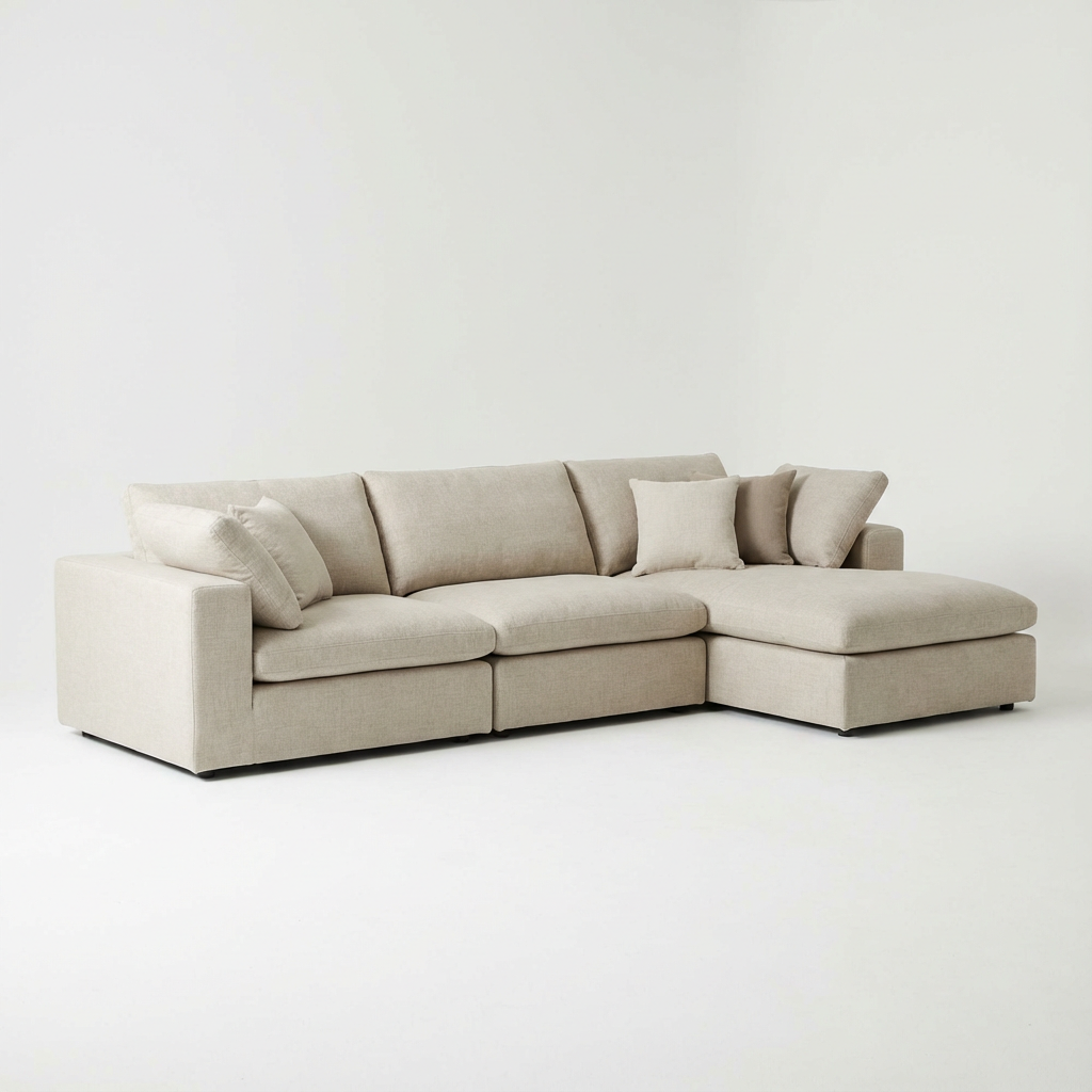 Riley Muse Flax Modular Sofa - 3 Seater Chaise