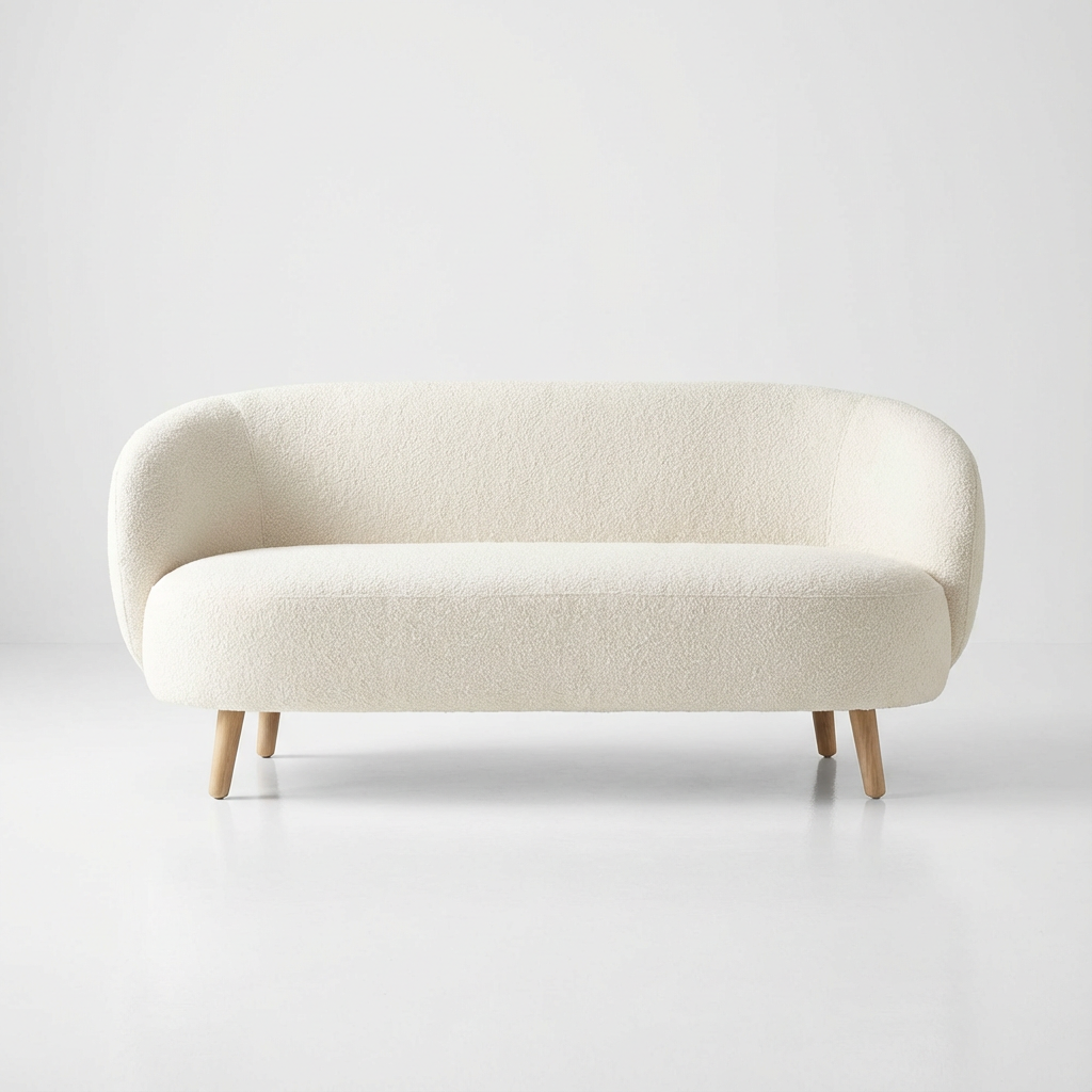 Decker Bench Boucle Ivory